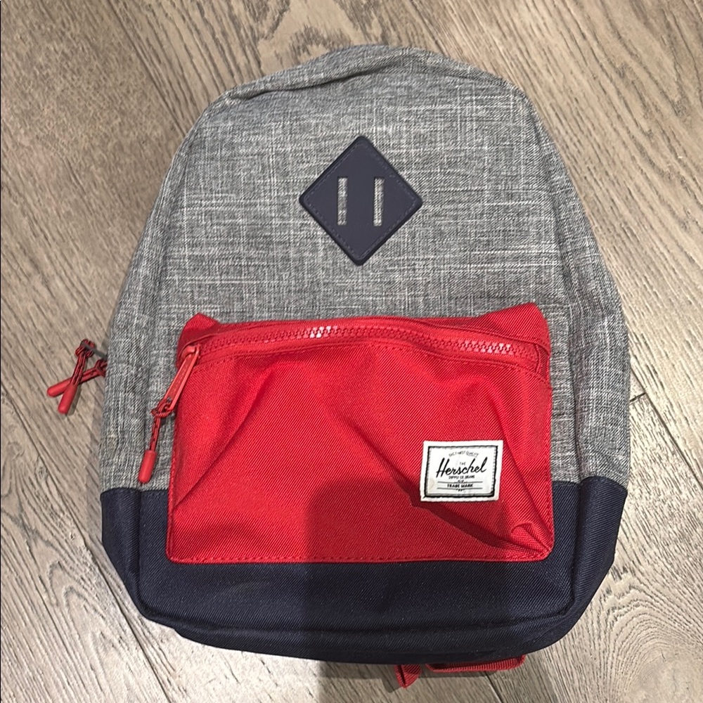 Herschel Supply Company Gray and Red Backpack with Classic Design